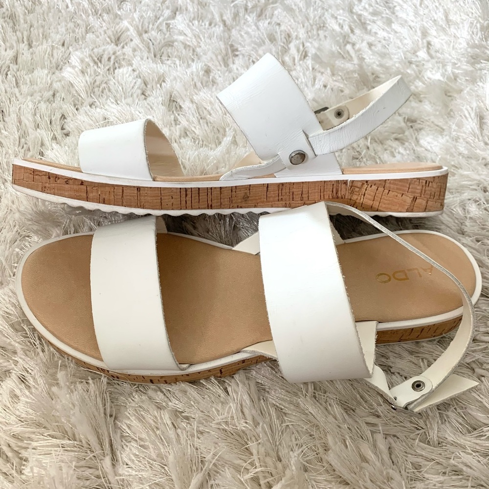 White Aldo Strappy Sandals